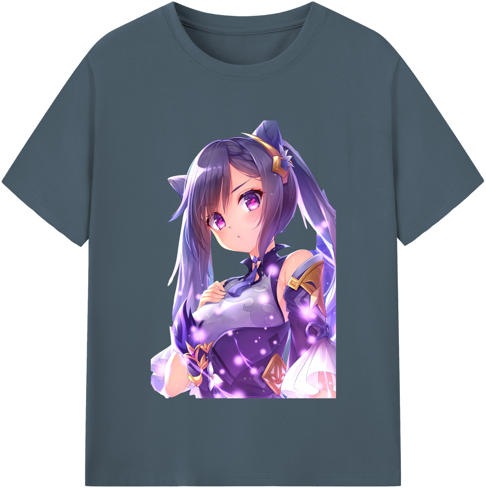 げんし神 刻晴 こくせい genshin Kokusei 綿100％半袖Tシャツ（フロントプリント）